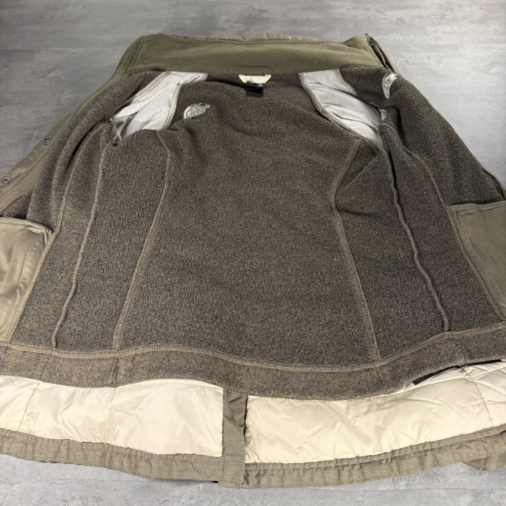 The North Face HyVent‎ Hooded Parka Jacket Womens Small Olive Green Brown 3 in 1